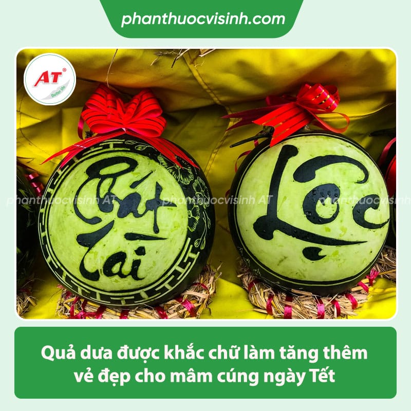 Cách khắc chữ trên dưa hấu đẹp, hay và ý nghĩa cho ngày Tết 1 Cách khắc chữ trên dưa hấu, đơn giản cho mâm cúng ngày Tết