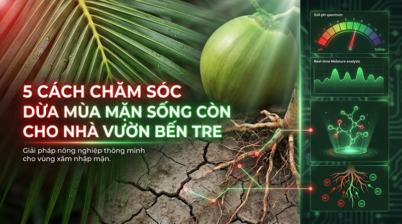 Chăm Sóc Dừa Mùa Mặn