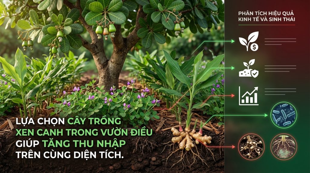 Cây Trồng Xen Vườn Điều