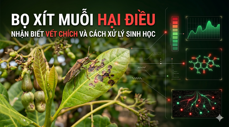 BỌ XÍT MUỖI HẠI ĐIỀU: NHẬN BIẾT VẾT CHÍCH VÀ CÁCH XỬ LÝ SINH HỌC