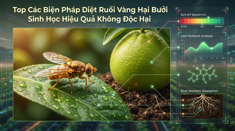 Top Các Biện Pháp Diệt Ruồi Vàng Hại Bưởi Sinh Học Hiệu Quả Không Độc Hại