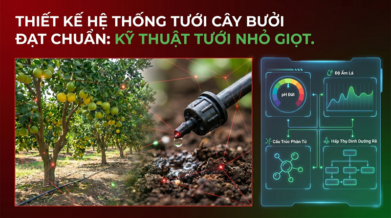 Thiết Kế Hệ Thống Tưới Cây Bưởi Đạt Chuẩn: Kỹ Thuật Tưới Nhỏ Giọt Và Điều Tiết Thủy Cấp