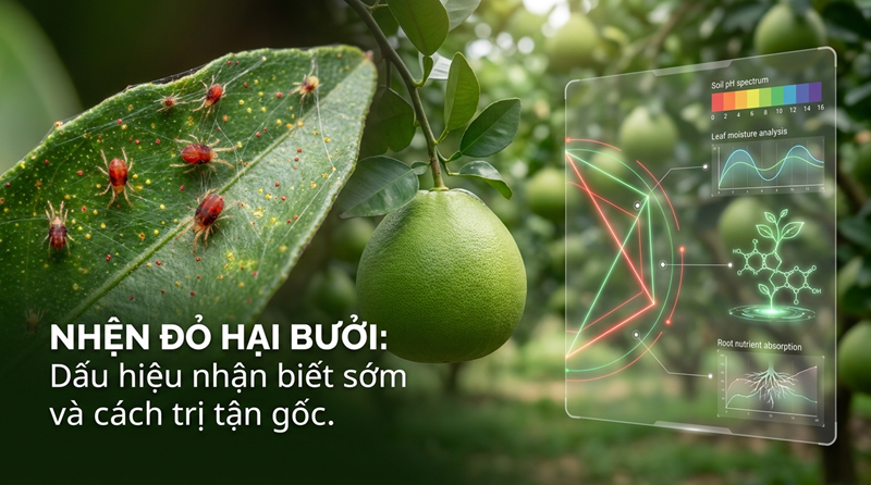 Nhện Đỏ Hại Bưởi: Dấu hiệu nhận biết sớm và cách trị tận gốc bằng dầu khoáng