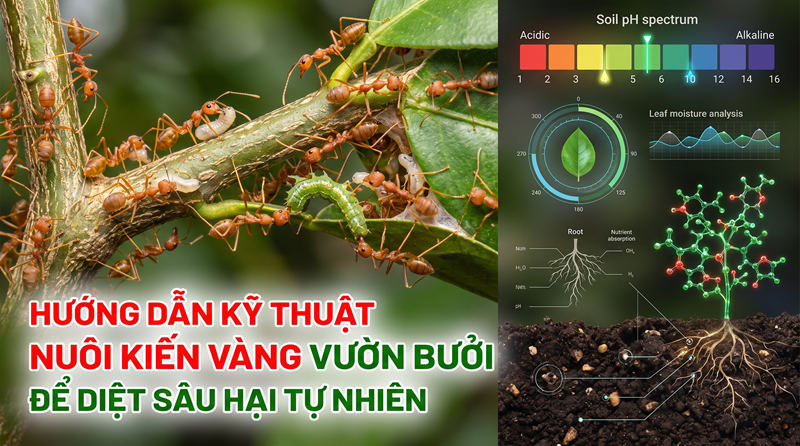 Nuôi Kiến Vàng Vườn Bưởi