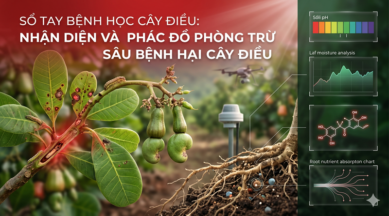 SỔ TAY BỆNH HỌC CÂY ĐIỀU: NHẬN DIỆN VÀ PHÁC ĐỒ PHÒNG TRỪ SÂU BỆNH HẠI CÂY ĐIỀU