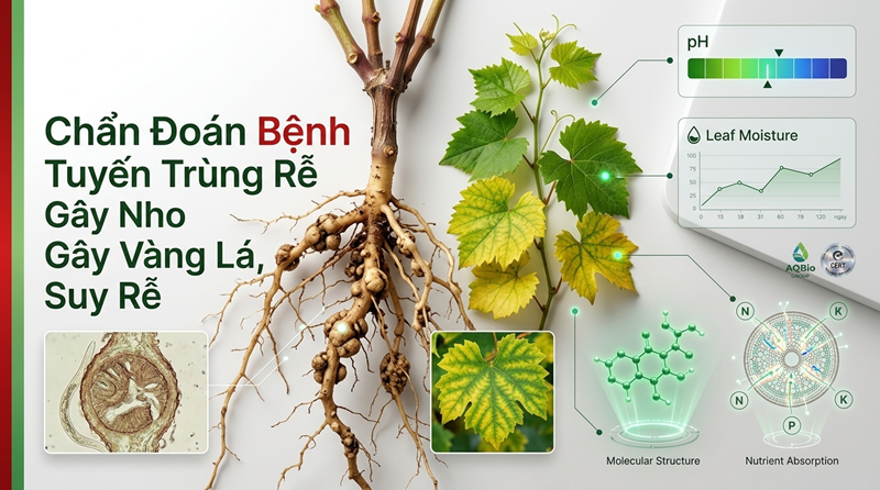 Chẩn Đoán Bệnh Tuyến Trùng Rễ Nho Gây Vàng Lá, Suy Rễ Và Giải Pháp Khắc Phục Sinh Học