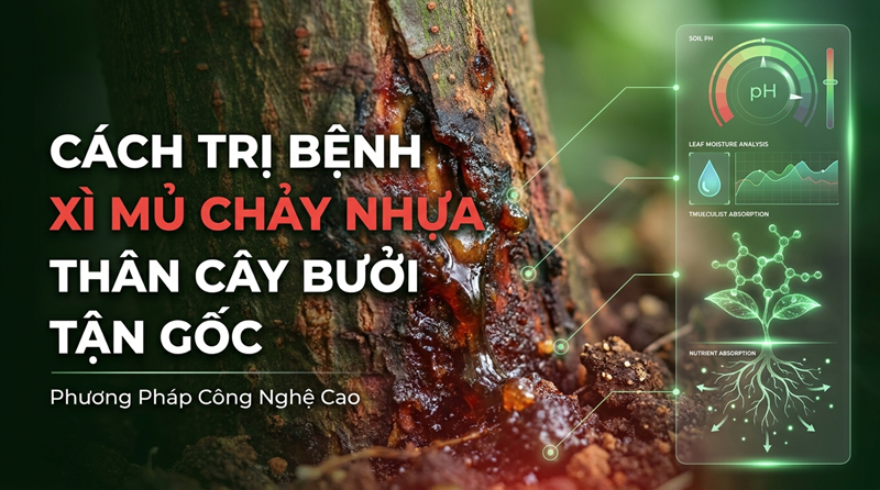 Xì Mủ Chảy Nhựa Thân Cây Bưởi