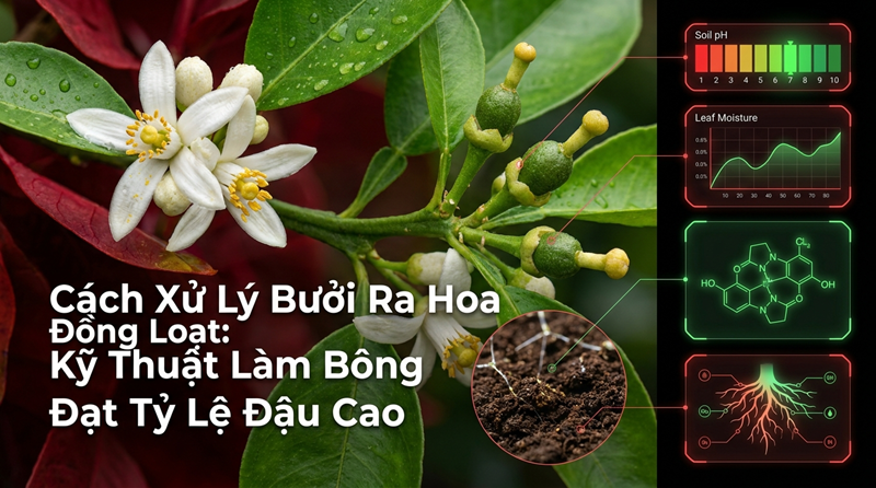Cách Xử Lý Bưởi Ra Hoa Đồng Loạt: Kỹ Thuật Làm Bông Đạt Tỷ Lệ Đậu Cao