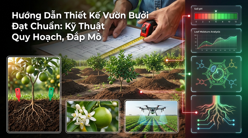 Hướng Dẫn Thiết Kế Vườn Bưởi Đạt Chuẩn: Kỹ Thuật Quy Hoạch, Đắp Mô