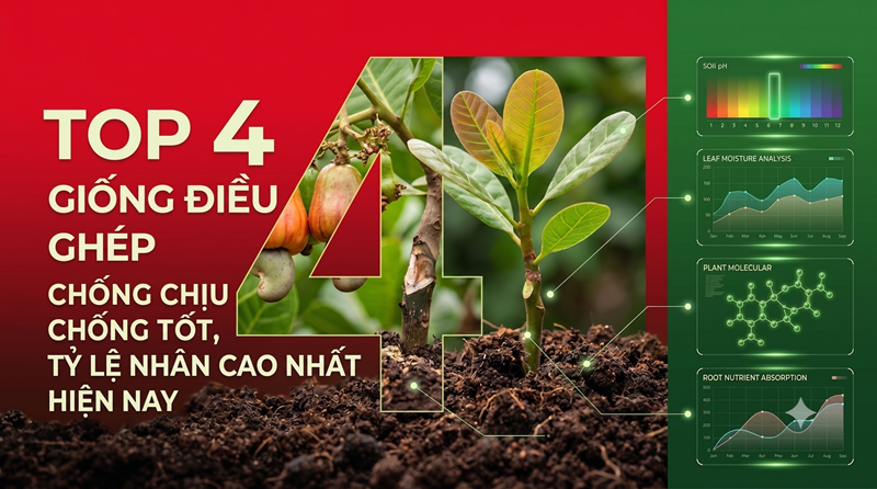 TOP 4 GIỐNG ĐIỀU GHÉP CHỐNG CHỊU TỐT, TỶ LỆ NHÂN CAO NHẤT HIỆN NAY