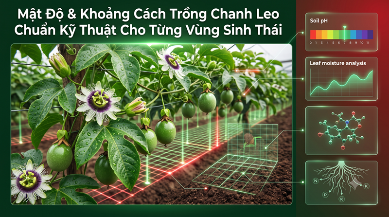 Mật Độ & Khoảng Cách Trồng Chanh Leo Chuẩn Kỹ Thuật Cho Từng Vùng Sinh Thái