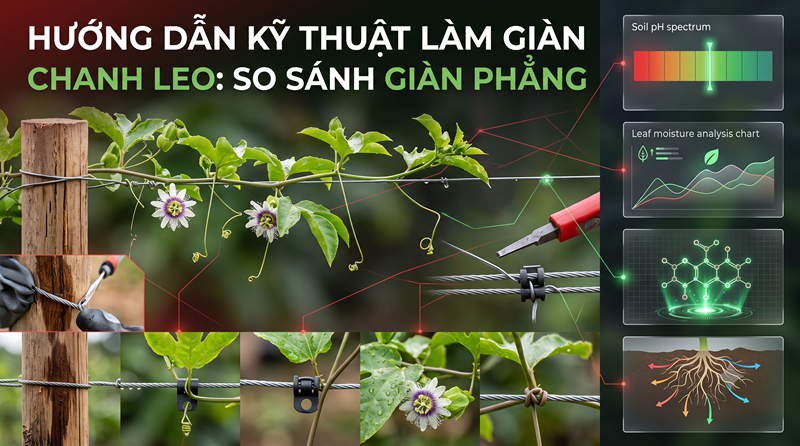 Hướng Dẫn Kỹ Thuật Làm Giàn Chanh Leo: So Sánh Giàn Phẳng, Giàn Chữ T Và Chữ V