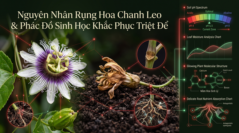 Nguyên Nhân Rụng Hoa Chanh Leo & Phác Đồ Sinh Học Khắc Phục Triệt Để