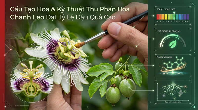 Cấu Tạo Hoa & Kỹ Thuật Thụ Phấn Hoa Chanh Leo Đạt Tỷ Lệ Đậu Quả Cao
