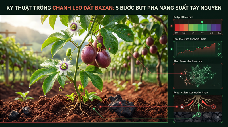 Kỹ Thuật Trồng Chanh Leo Đất Bazan: 5 Bước Bứt Phá Năng Suất Tây Nguyên