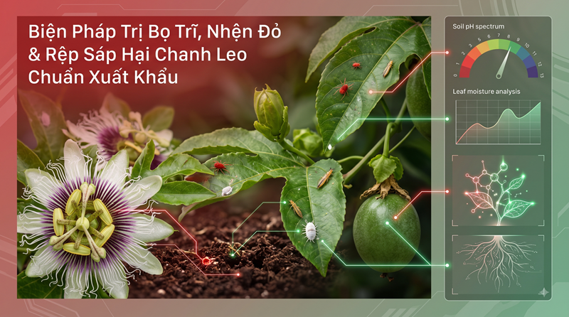 Biện Pháp Trị Bọ Trĩ, Nhện Đỏ & Rệp Sáp Hại Chanh Leo Chuẩn Xuất Khẩu