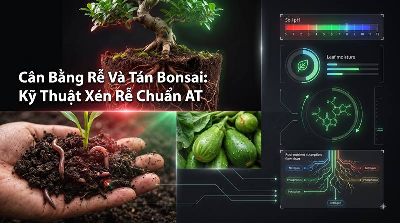 Cân Bằng Rễ Và Tán Bonsai