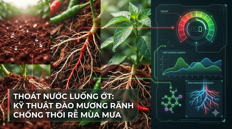 Thoát Nước Luống Ớt