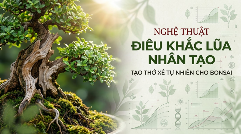 Làm Lũa Bonsai: 4 Bước Điêu Khắc Thớ Xé Tự Nhiên Không Mục Gỗ